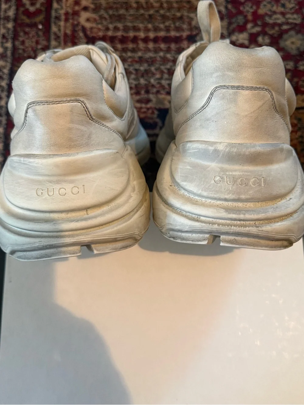 Gucci Rhyton Distressed - Men's Off-White Chunky Sneakers